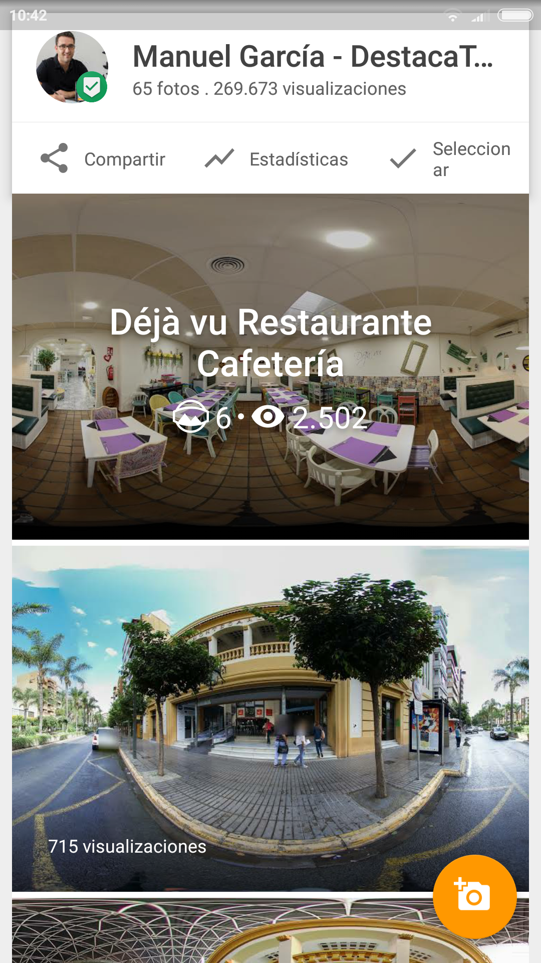Fotografo Certificado Google - Restaurante Deja Vu - Visita Virtual